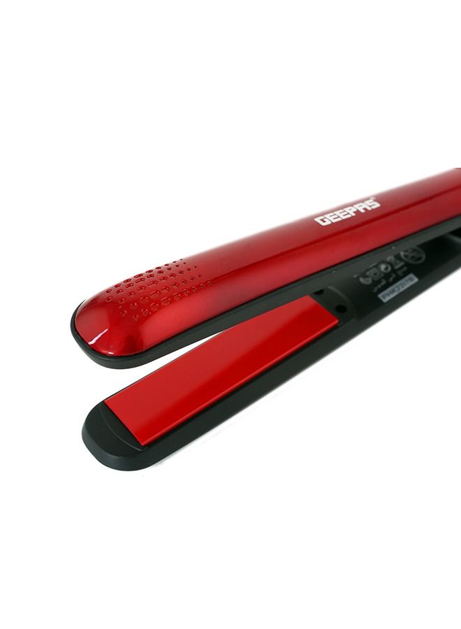 GEEPAS مكواة فرد الشعر من السيراميك، 35 واط، GH8722، درجة الحرارة القصوى 210 درجة مئوية، لوحة عائمة، سلك دوار، مكواة فرد الشعر مناسبة للسفر - Image 2