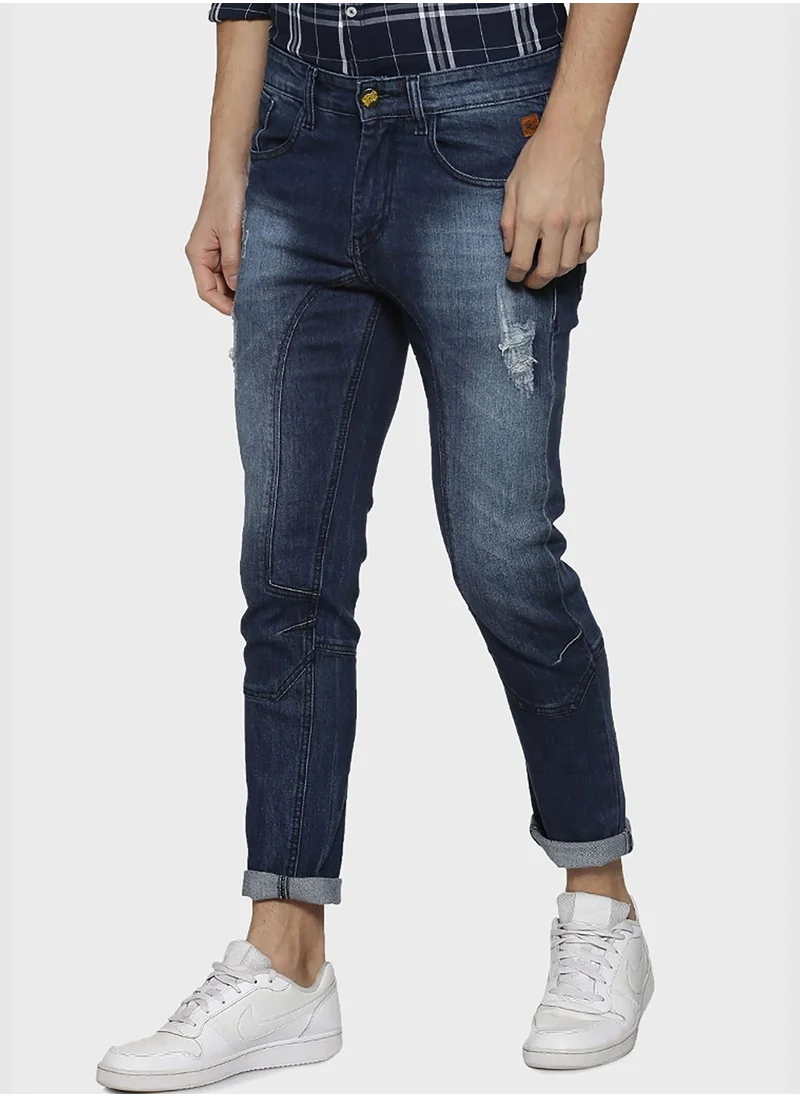 Campus Sutra Distressed Slim Fit Jeans