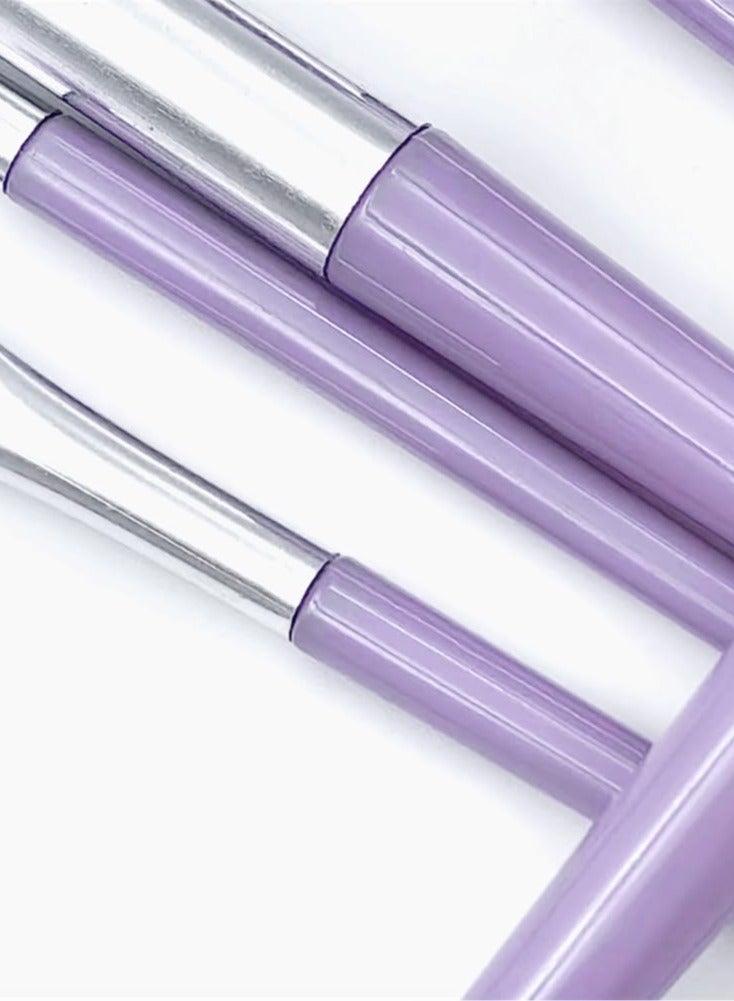 KHAJUL 13-Piece Makeup Brushes Set Foundation Brush Eyeshadow Brush Make up Brushes Set Bright Colors Easy-taken Travel Makeup Brush Set Cloth Bag (Purple) - Image 5