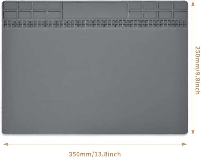 Excefore Heat Resistant Silicone Repair Mat, Electronics Repair Mat, Ideal For Soldering, Electronics, Computer Repair - Image 2