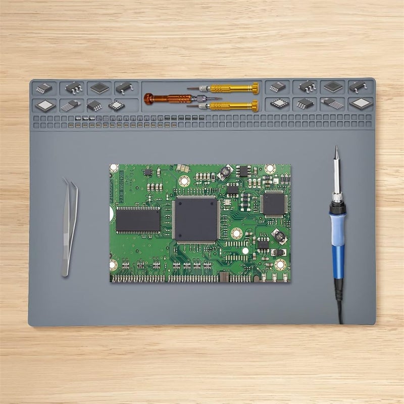 Excefore Heat Resistant Silicone Repair Mat, Electronics Repair Mat, Ideal For Soldering, Electronics, Computer Repair - Image 5