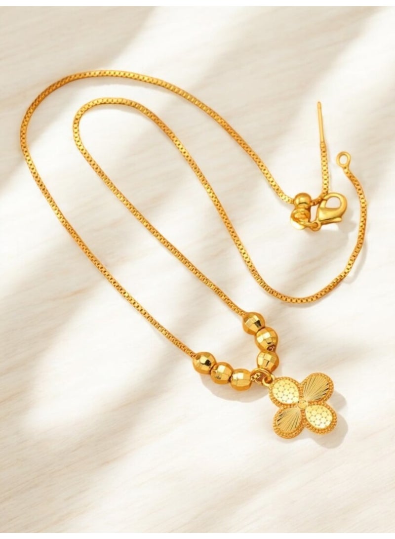 GOLDMAX 21k Gold Plated Necklace For Women Adjustable Size - Image 4