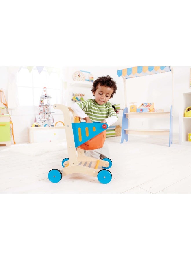 Hape عربة تسوق (برتقالي/أزرق) - Image 2