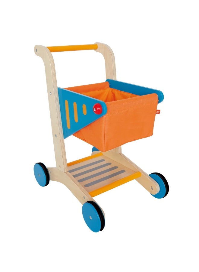 Hape عربة تسوق (برتقالي/أزرق) - Image 1