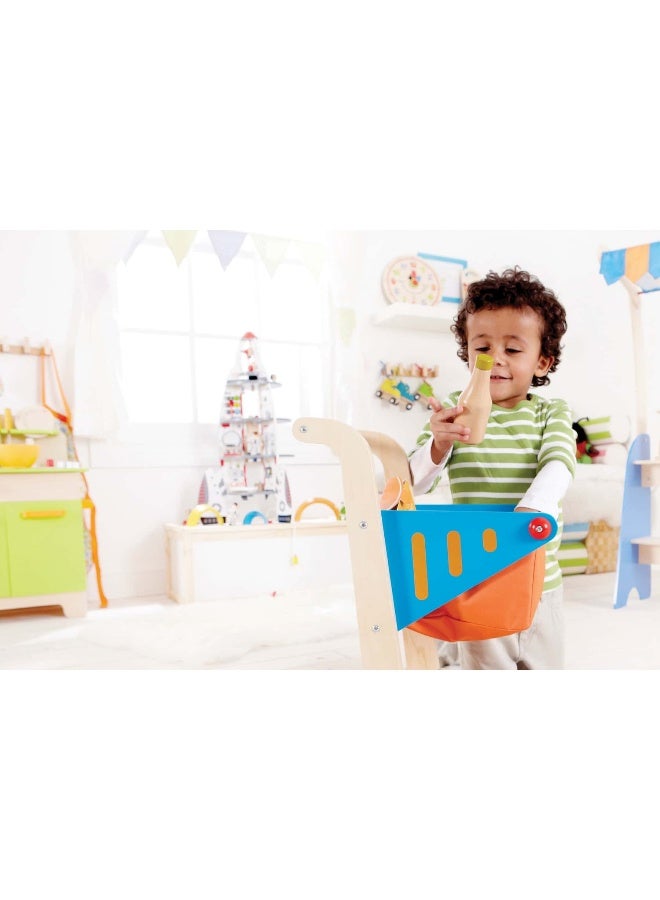 Hape عربة تسوق (برتقالي/أزرق) - Image 4
