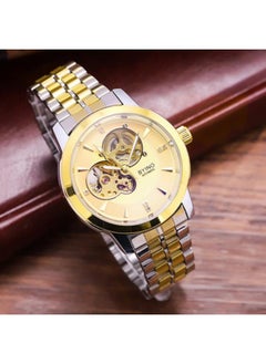 NIBEMINENT Beinuo Byino Mechanical Watch Men's Luminous Waterproof Hollow Automatic Winding Steel Strap 