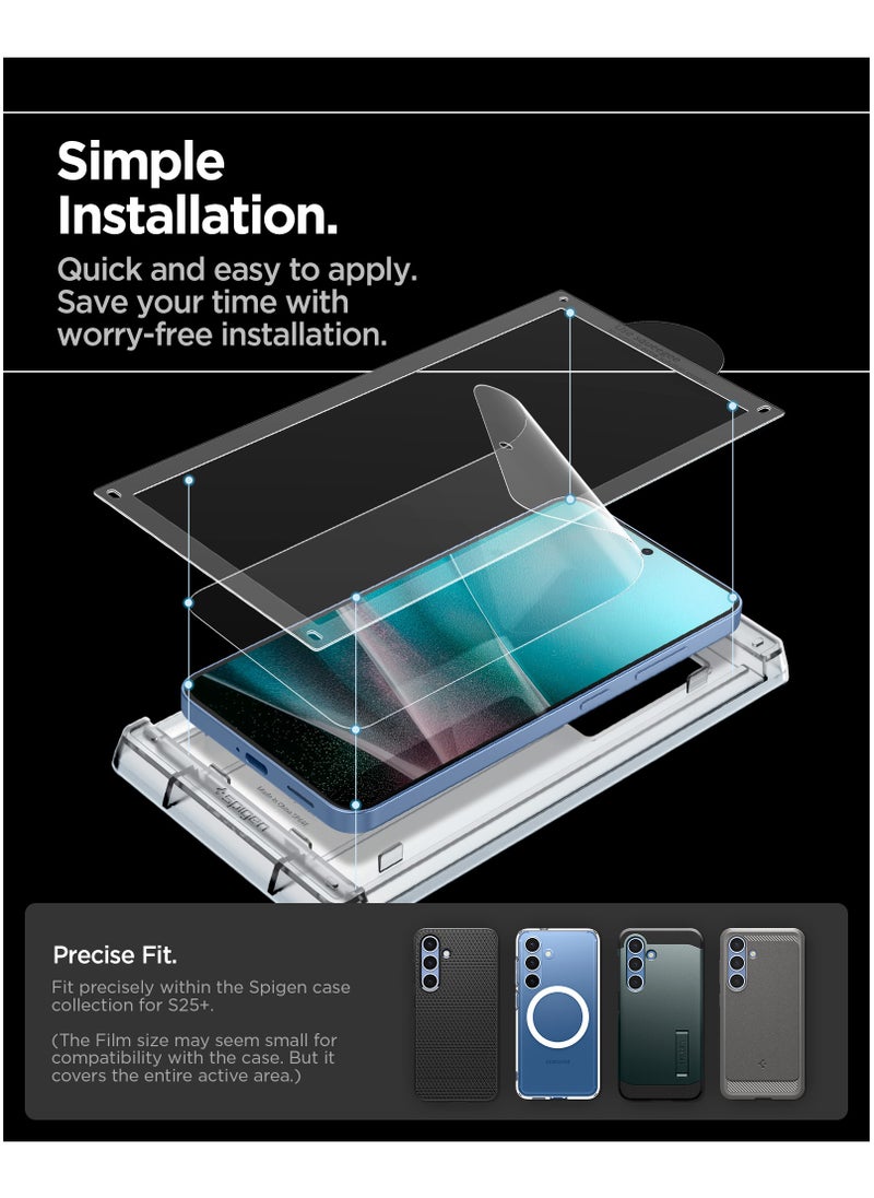 Spigen Spigen Elite Shield HD for Samsung Galaxy S25 PLUS Screen Protector (2025) [1 Pack] - Case Friendly Flexible Film  - Image 4