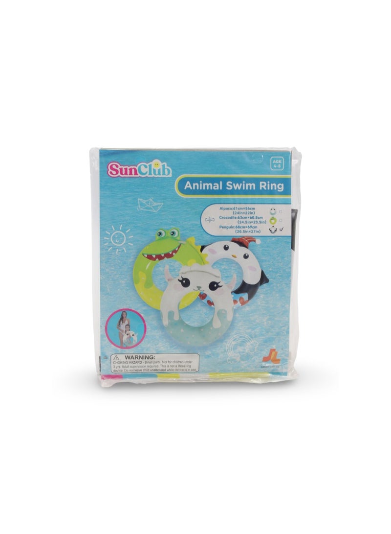 Sun Club Animal Swim Ring 69cm x 68cm (4-8y) – Penguin - Image 1