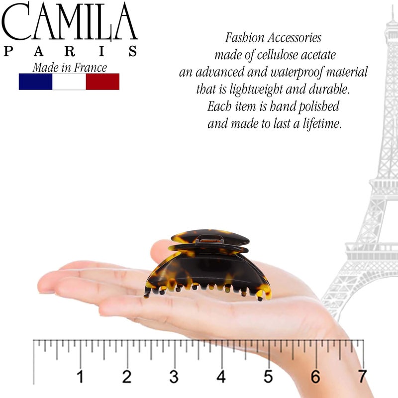Camila Paris CP2470 French Hair Clip for Women, Small Handmade, Tokyo, Girls Hair Claw Clips Jaw Fashion Durable Styling Hair Accessories for Women, Strong Hold No Slip Grip. Made in France - Image 3