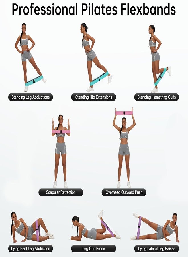 Renoj Resistance Bands for Working Out: 3-Set Professional Exercise Bands for Pilates, Yoga, Home Gym, Booty, Leg Training | Heavy/Medium/Light Fabric Loops for Women Men - Image 2