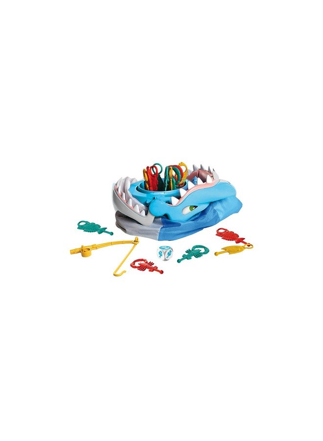 Pressman Shark Bite -- Roll the Die and Fish for Colorful Sea Creatures Before the Shark Bites Game! by Pressman Blue Sky, 5" - Image 3