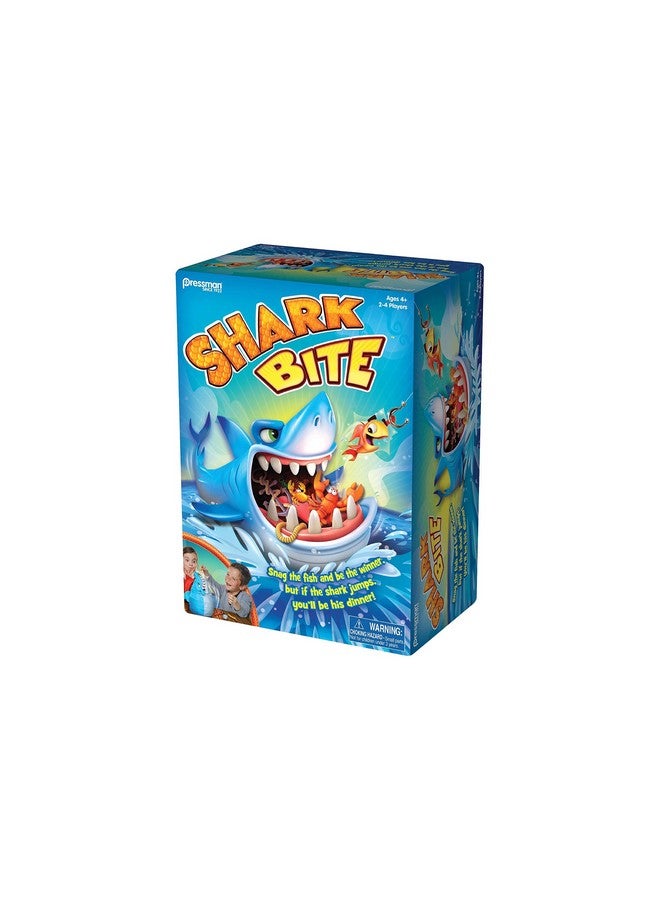 Pressman Shark Bite -- Roll the Die and Fish for Colorful Sea Creatures Before the Shark Bites Game! by Pressman Blue Sky, 5" - Image 1