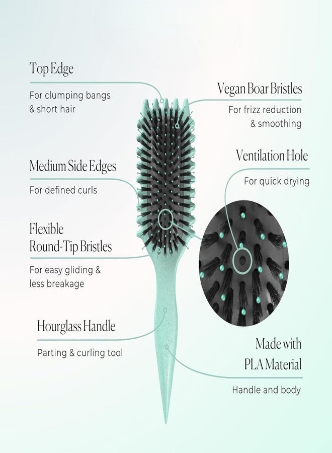 Bezzimo Curly Hair Brush - Curl Defining & Detangling Brush for Women & Men - Boar Bristle Styling Brush for Shaping, Combing & Enhancing Natural Bezzimo 1 Pic Curls - Suitable for All Hair Types - Image 2
