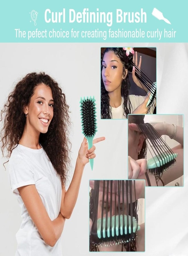 Bezzimo Curly Hair Brush - Curl Defining & Detangling Brush for Women & Men - Boar Bristle Styling Brush for Shaping, Combing & Enhancing Natural Bezzimo 1 Pic Curls - Suitable for All Hair Types - Image 3