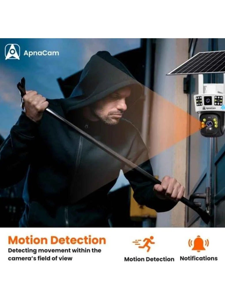 SUKILO 4G Solar Powered Security Camera with SIM Card Slot and Battery Backup – Outdoor Wireless Surveillance Camera, Motion Detection, Night Vision, 2-Way Audio, Waterproof - Image 3