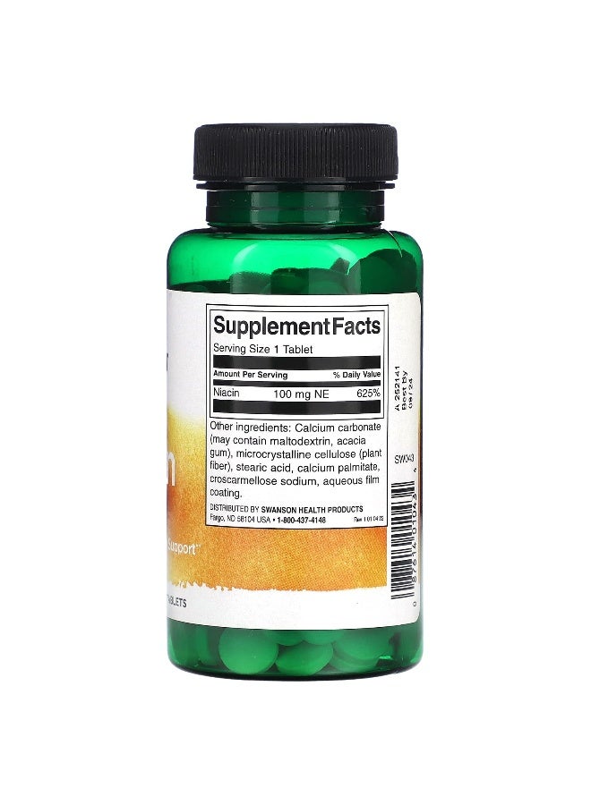 SWANSON Swanson, Niacin, 100 mg, 250 Tablets  - Image 2