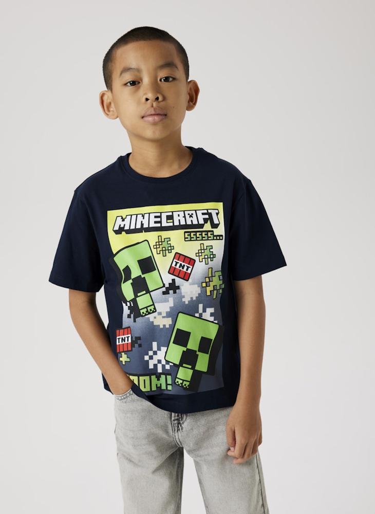 Kids Mine Craft Crew Neck T-Shirt - pzsku/Z2C01F9151C483F097A73Z/45/_/1741259598/5b957636-4682-407a-bc18-1e42c3367724