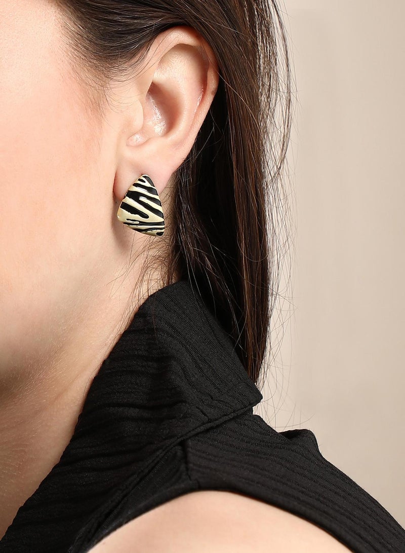 SOHI Matte Trinity Artificial Stud Earring Jewellery - Image 2