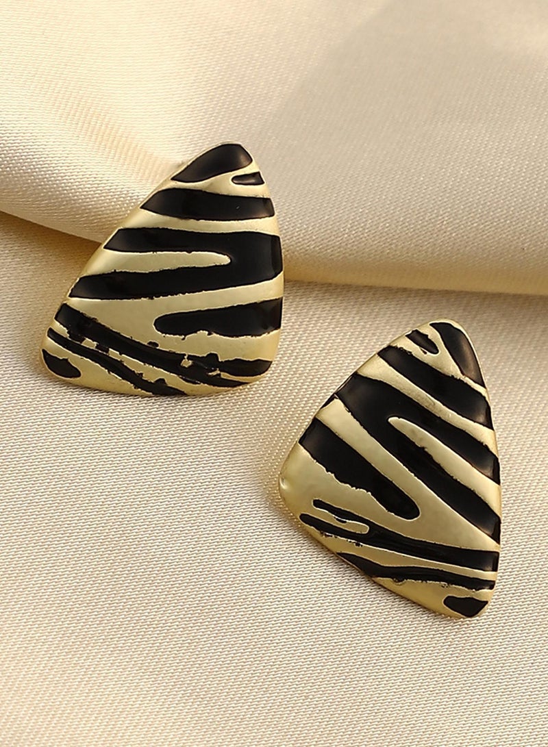SOHI Matte Trinity Artificial Stud Earring Jewellery - Image 1