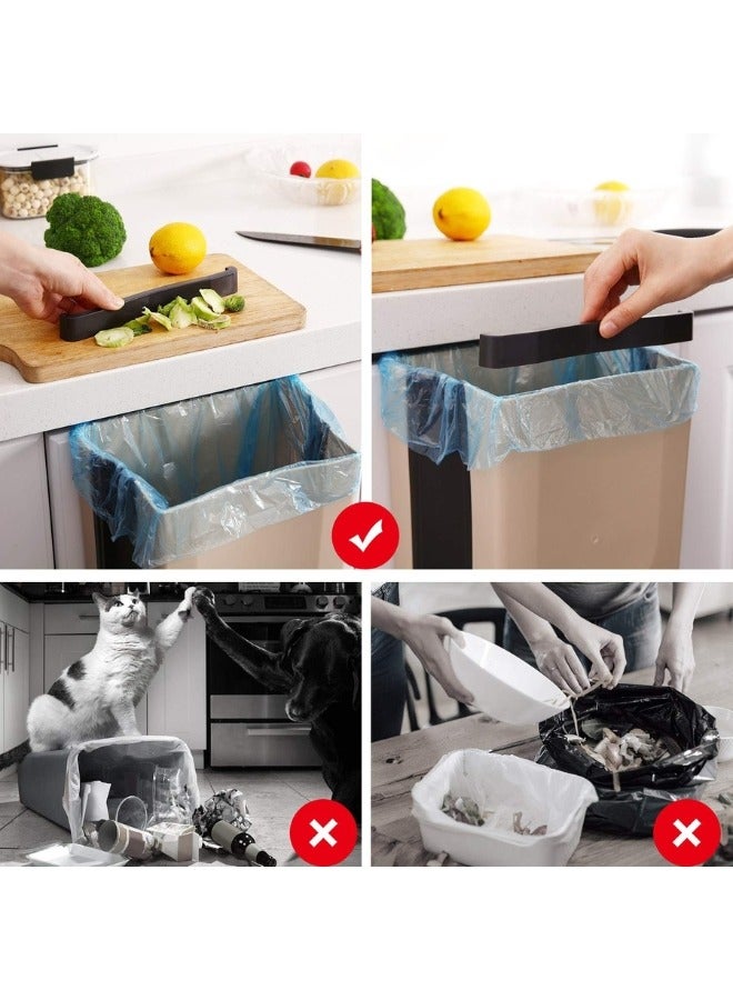 Collapsible Waste Bin for Home Kitchen Cabinet with Hanging Door Ideal for Emptying Vegetable and Fruit Waste Directly from the Worktop 9L Capacity - Brown  - Image 2