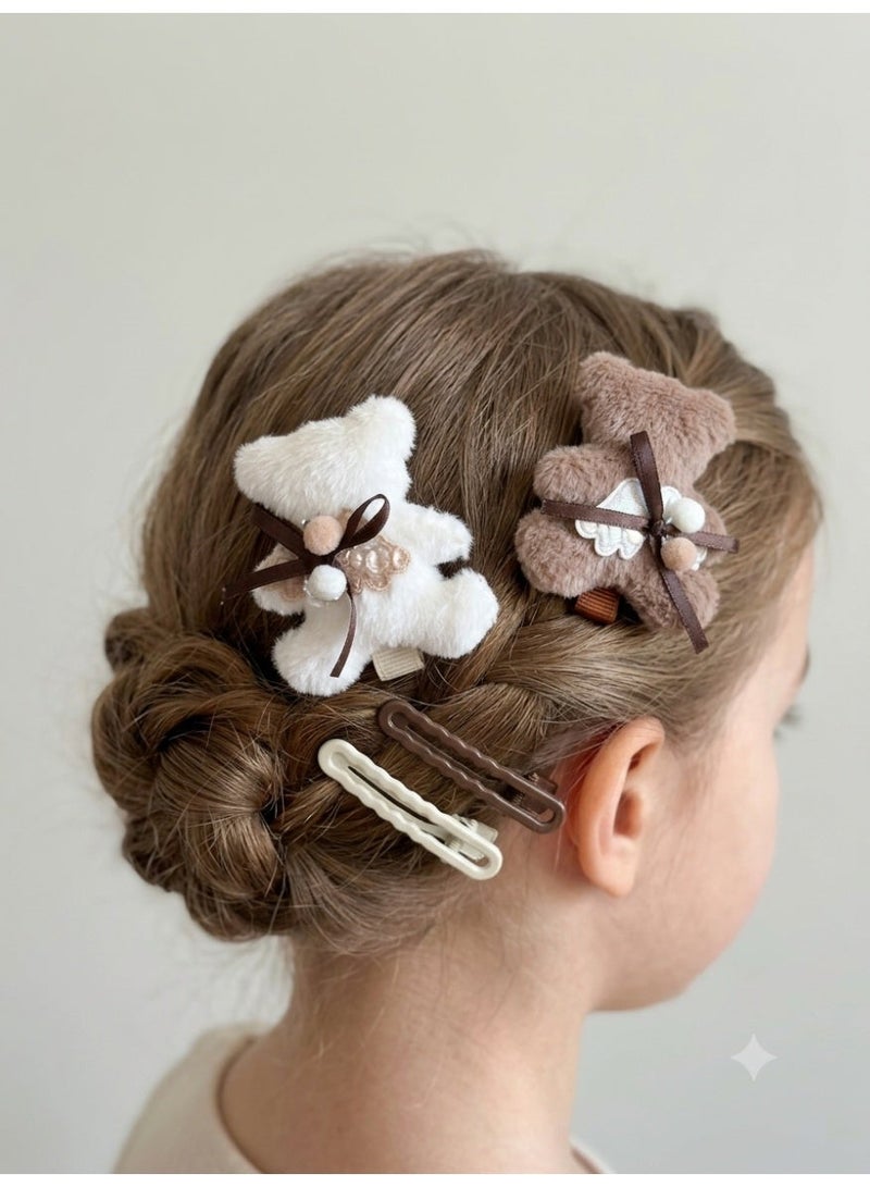1st Choice First Choice Cute Furry Bear Hair Clips - 2-Pack - Random Colors - Image 3
