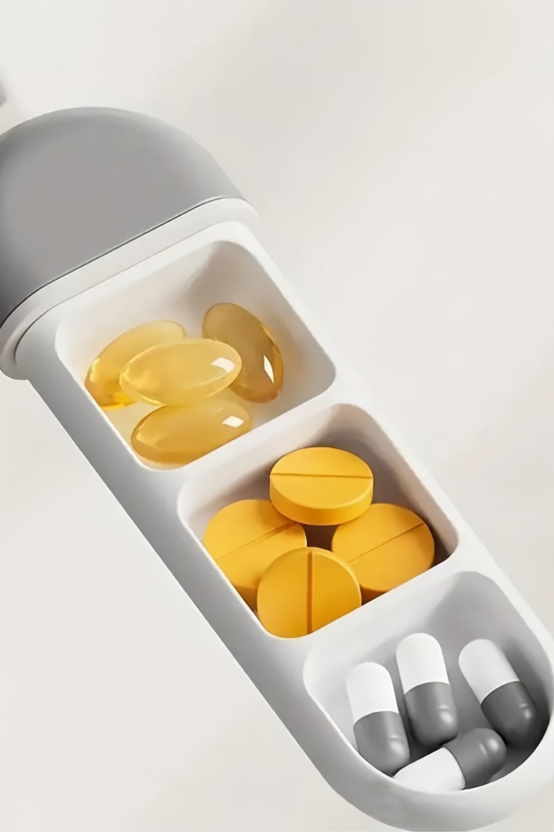  أورا سيليكت صندوق تنظيم حبوب منع الحمل - صندوق أقراص صغير الحجم، متين ومقاوم للرطوبة ومكون من ثلاث حجرات - مانع تسرب الماء، مادة ABS صديقة للبيئة، سعة كبيرة، مثالي للسفر والاستخدام اليومي، تخزين الأدوية، وسهل الحمل - Image 2