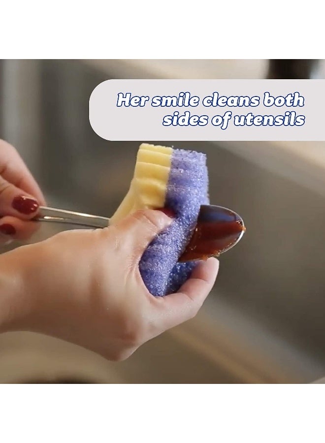 Scrub Daddy Dual Sided Sponge and Scrubber - Scrub Mommy - Scratch Free Sponge for Dishes and Home, Soft in Warm Water, Firm in Cold, Odor Resistant, Multi Surface 8 Count (Pack of 1) - Image 5