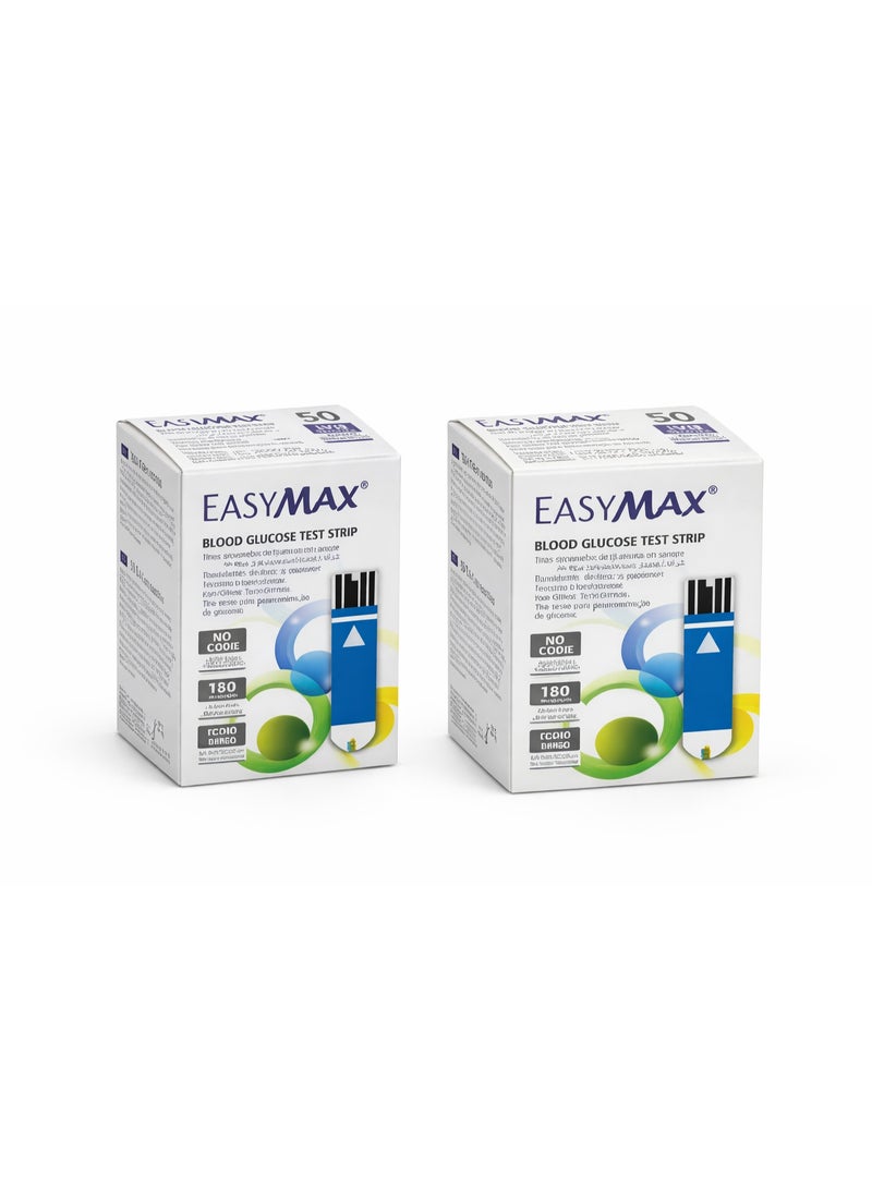 EASYMAX Blood Glucose Test Strips pack of 2 boxs 2 X 50 Accurate & Fast Blood Sugar Testing - Image 1