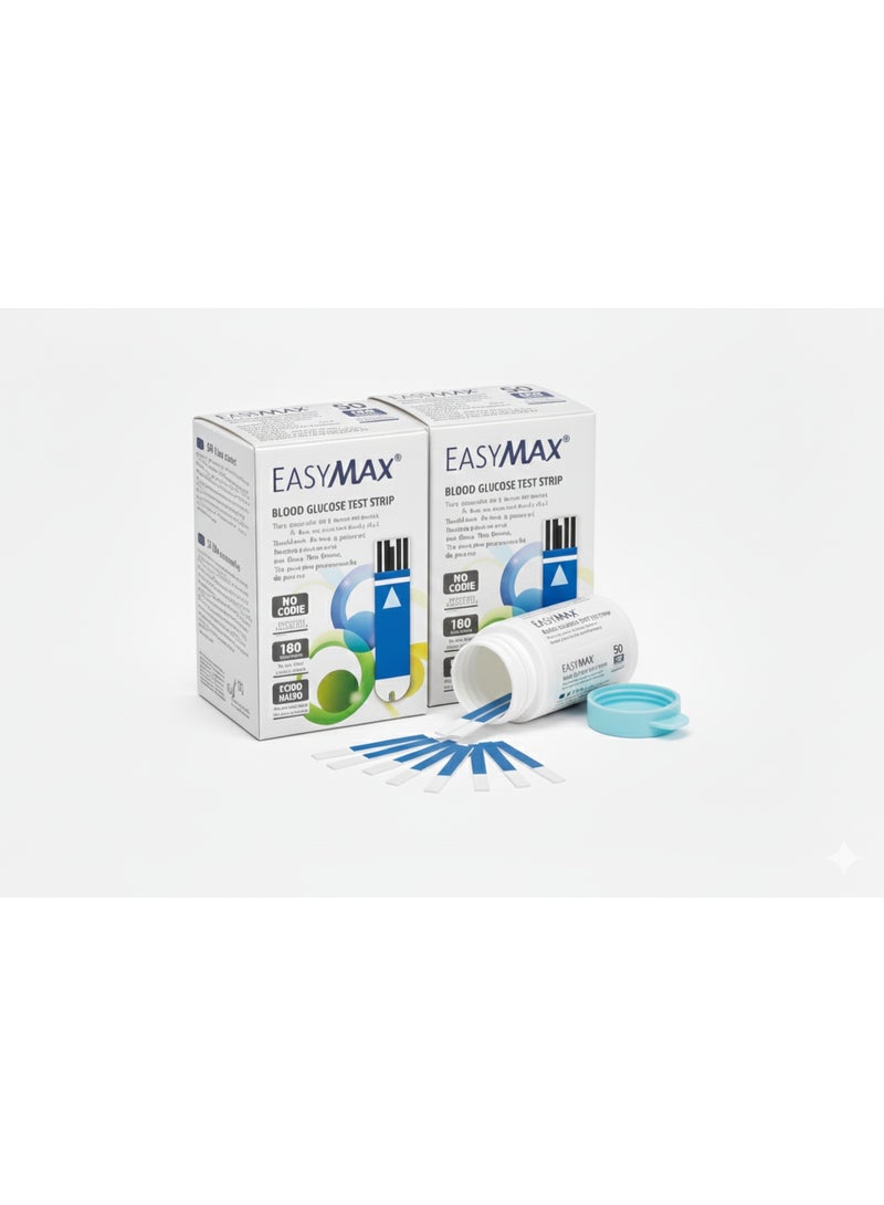 EASYMAX Blood Glucose Test Strips pack of 2 boxs 2 X 50 Accurate & Fast Blood Sugar Testing - Image 2
