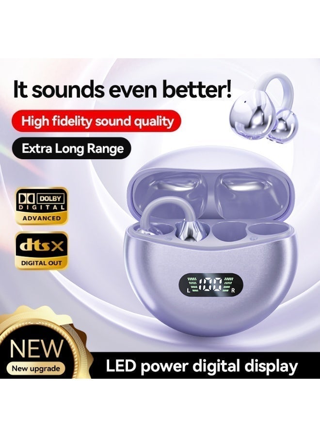 Qiwa-M79 Bluetooth Earphones - Wireless Clip-on, Sports Noise Cancelling, High-Fidelity Sound Quality, Non-In-Ear Design - Image 4