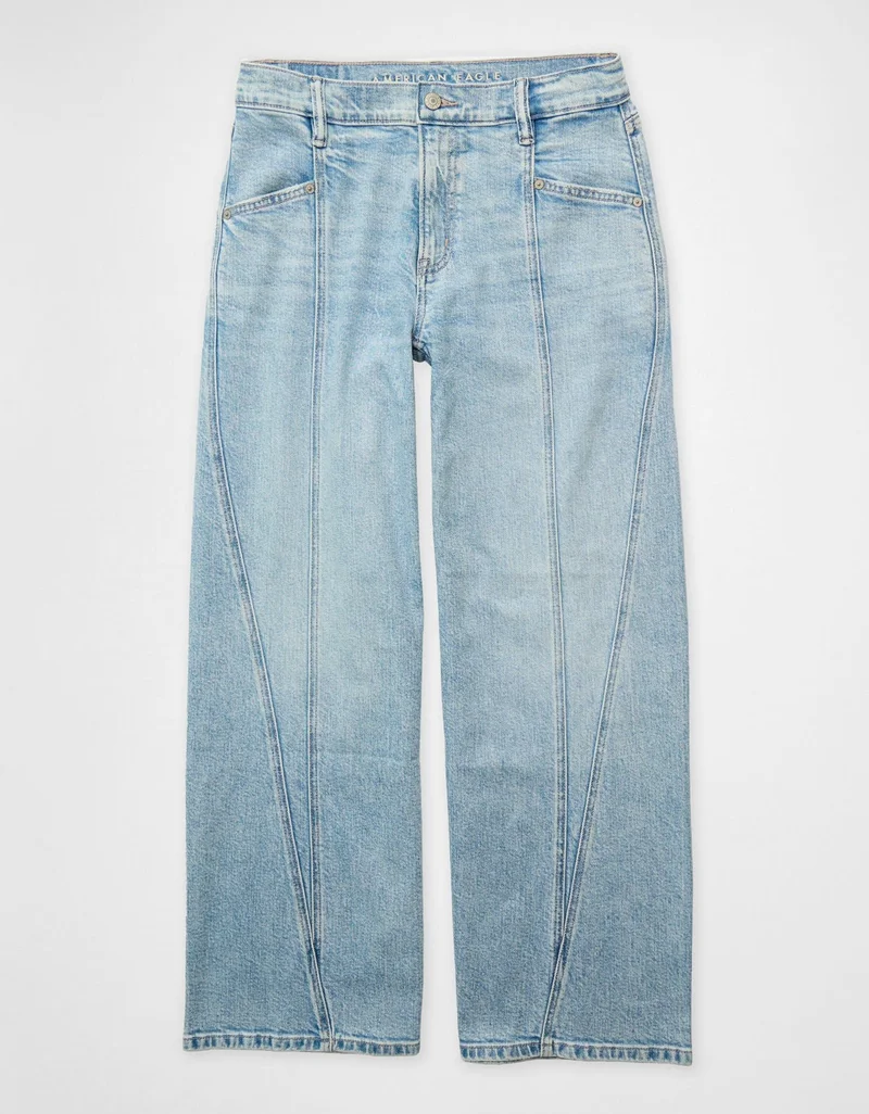 امريكان ايجل جينز دريمي دريب بخصر منخفض وساق واسعة للغاية