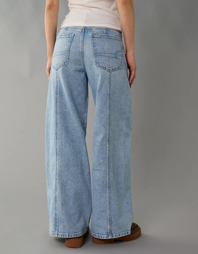 امريكان ايجل جينز دريمي دريب بخصر منخفض وساق واسعة للغاية