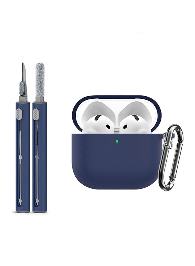 واي جيه غطاء علبة الحماية من السيليكون الناعم لأدوات التهوية 4 مع طقم منظف وسلسلة مفاتيح (أزرق) - Image 1