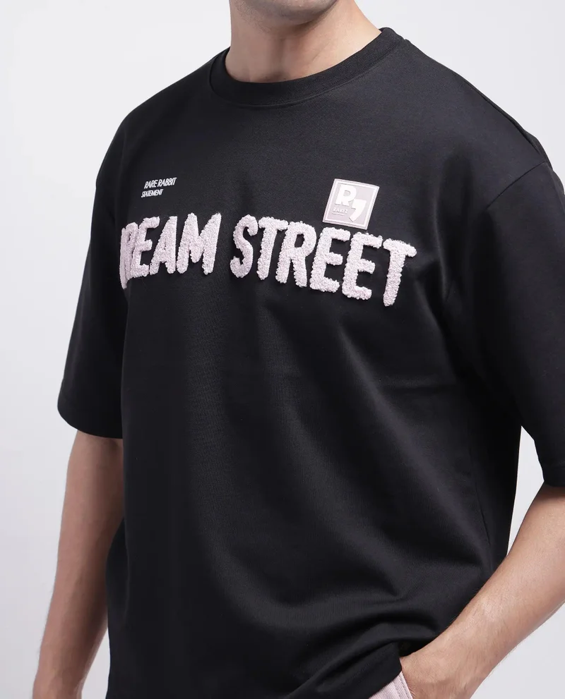 رير رابِت Men's Oversized Graphic Print T-Shirt