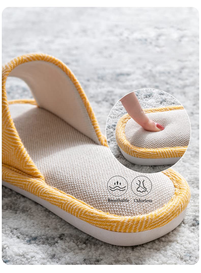 AioTio Fabric Slippers - Indoor/Outdoor, Non-Slip, Four Seasons, Soft Bottom, Couple Slippers for Men & Women (Navy Blue 13-14 Women/11-12 Men) - Image 3