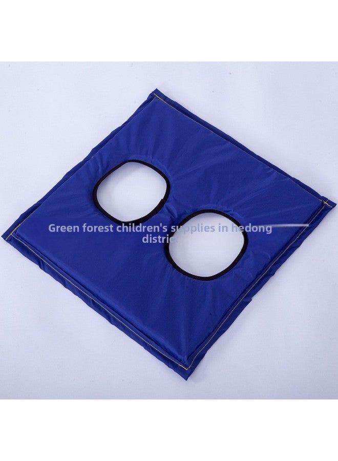 Kindergarten Rainbow Double-hole Foam Pad Penguin Running Body Coordination Body Intelligent Training Game System Equipment-Color:Blue-Specifications:Small (38*38cm) - Image 1