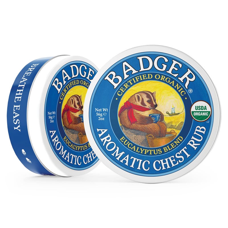 Badger Aromatic Chest Rub, Eucalyptus & Mint, 2 oz - Image 3