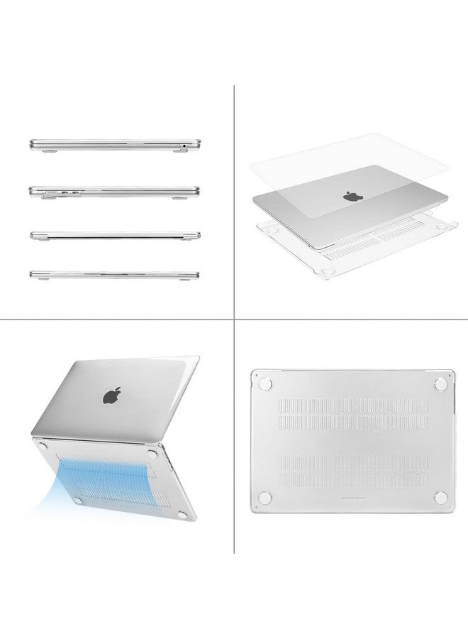 موسيسو جراب موسيسو متوافق مع ماك بوك إير 15 بوصة إصدار 2025 2024 2023 M4 A3241 M3 A3114 M2 A2941 شاشة ريتينا سائلة مع خاصية التعرف على اللمس، جراب واقٍ من البلاستيك الصلب، شفاف للغاية - Image 5