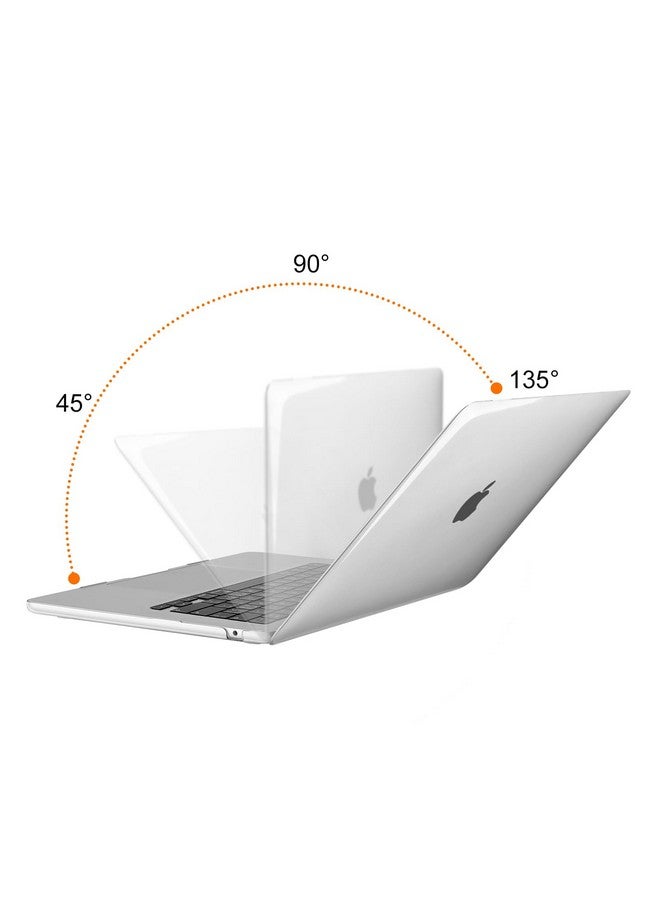موسيسو جراب موسيسو متوافق مع ماك بوك إير 15 بوصة إصدار 2025 2024 2023 M4 A3241 M3 A3114 M2 A2941 شاشة ريتينا سائلة مع خاصية التعرف على اللمس، جراب واقٍ من البلاستيك الصلب، شفاف للغاية - Image 4