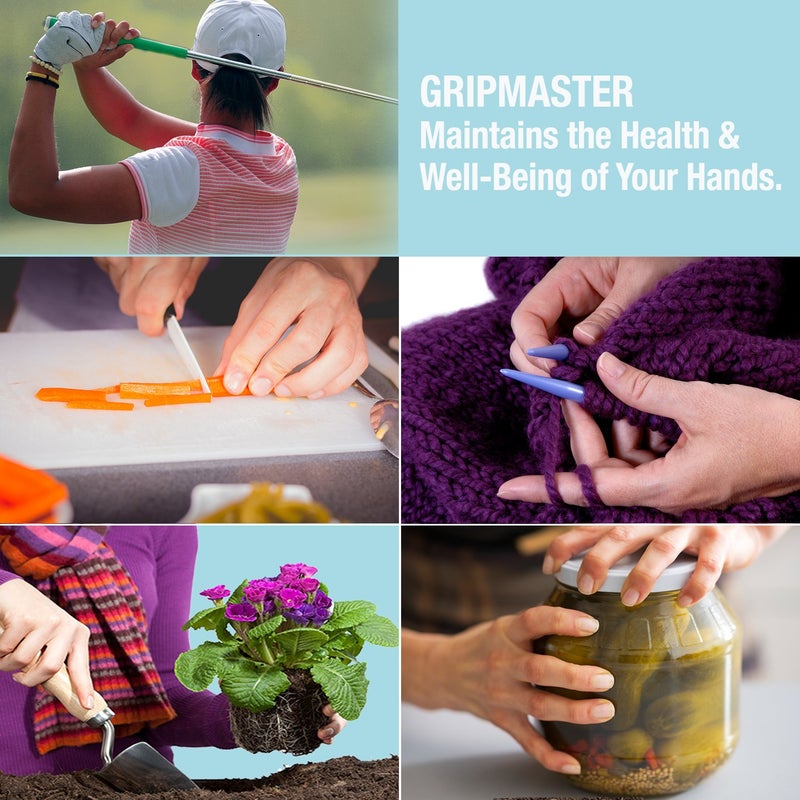 Prohands Gripmaster Rehab Hand Exerciser, Finger Exerciser (Hand Grip Strengthener), Spring-Loaded, Finger-Piston System, Added Palm Cushion, (9 lb X-Heavy Tension, Black-Gripmaster Rehab) - Image 5