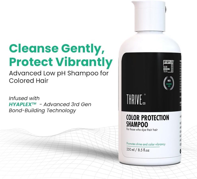 THRIVECO Color Protection Shampoo | For Dye & Color Treated Hair | Bond Building Tech HYAPLEX™ & Hyaluronic Acid | Promotes Shine & Color Vibrancy | For Men & Women (250 ml) - Image 2