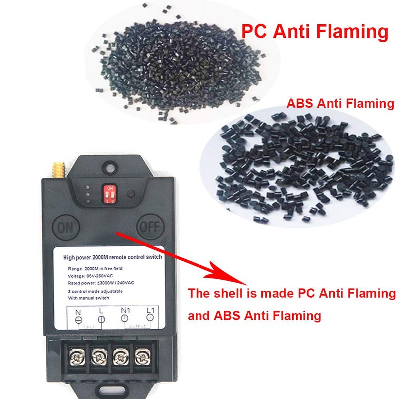 JIANGBAO 2000 Meters Long Distance Wireless Remote Control Switch high Power Water Pump Motor Lighting Industrial Wireless Remote Control Switch AC 110V 220V Relay Switch Transmitter High Range 6600ft - Image 5