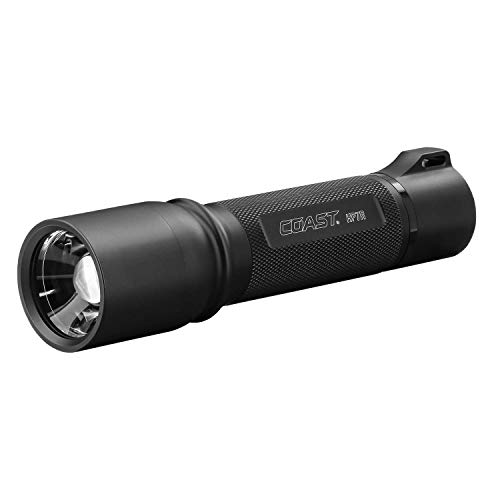 Coast HP7R 300 Lumen Rechargeable LED Flashlight with Slide Focus, Black - Image 1