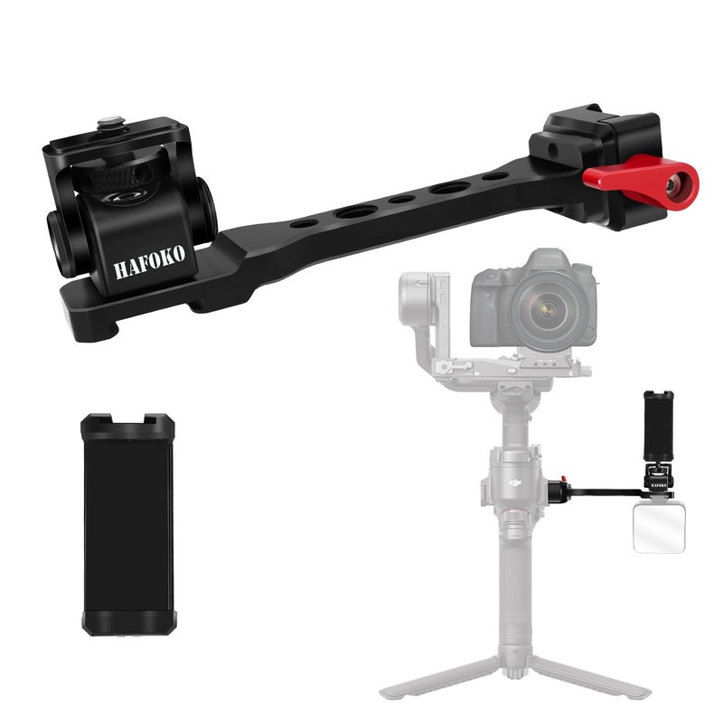 HAFOKO RS5 Gimbal Monitor Mount RS4 Phone Mount Extension Handle Metal with 14 Cold Shoe Phone Mount Compatible for DJI RS5RS4RS4 PRORonin S3 RS3 PRORonin S3 MiniRS2RSC2 Gimbal Stabilize - Image 2