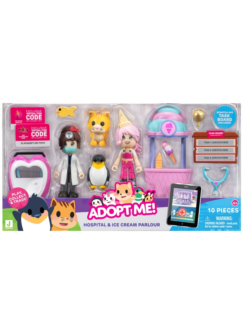 Jazwares Adopt Me Hospital & Ice Cream Parlour | Collectible Figure | Figure Playset | Perfect Gift for Kids and Collectors  - Image 1