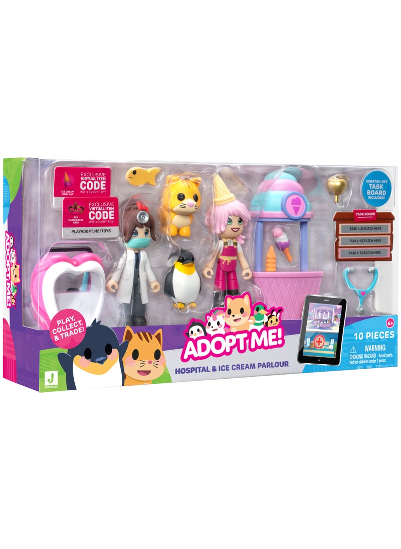 Jazwares Adopt Me Hospital & Ice Cream Parlour | Collectible Figure | Figure Playset | Perfect Gift for Kids and Collectors  - Image 2