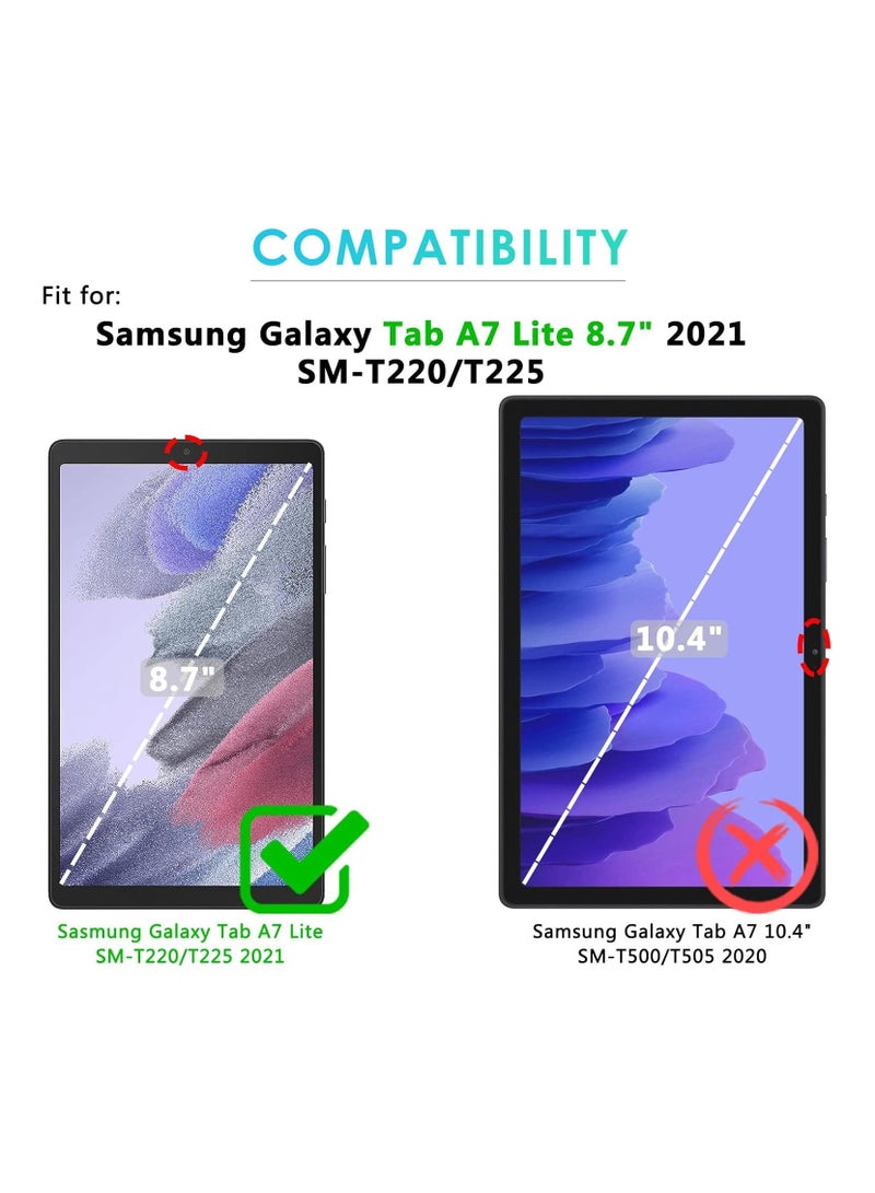 Protective Case For Samsung Galaxy Tab A7 Lite Case 8.7 inch 2021 (SM-T220/T225/T227) 360° Rotating Book Cover, Case for Galaxy Tab A7 Lite Blue - Image 4