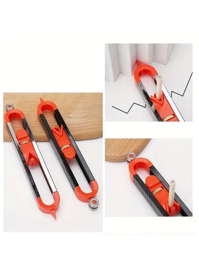 Black Contour Radius Ruler For Woodworking Tile And Floor Measuring - Image 5