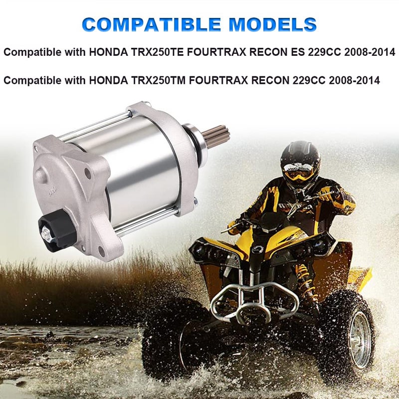 WATERWICH Starter for Honda ATV TRX250TE TRX250TM FOURTRAX Recon 2008-2009 - Image 5