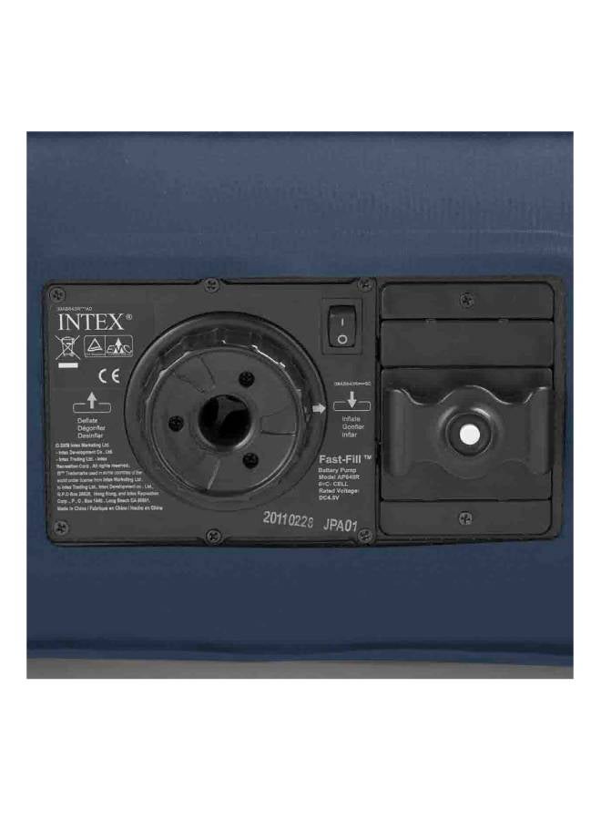 INTEX Super Tough Air Bed With Built-In Air Pump For Indoor And Outdoor Blue - Image 3